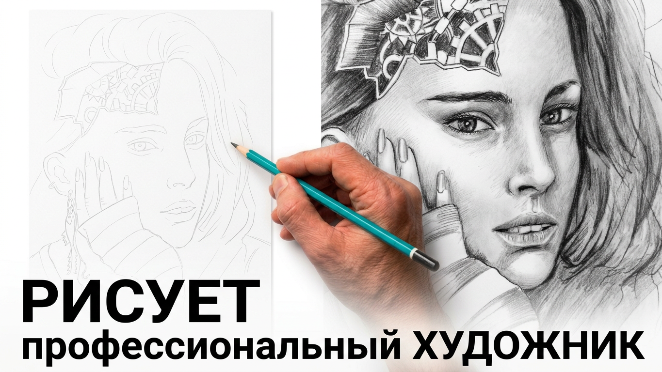 Процесс создания портрета — работа художника 5